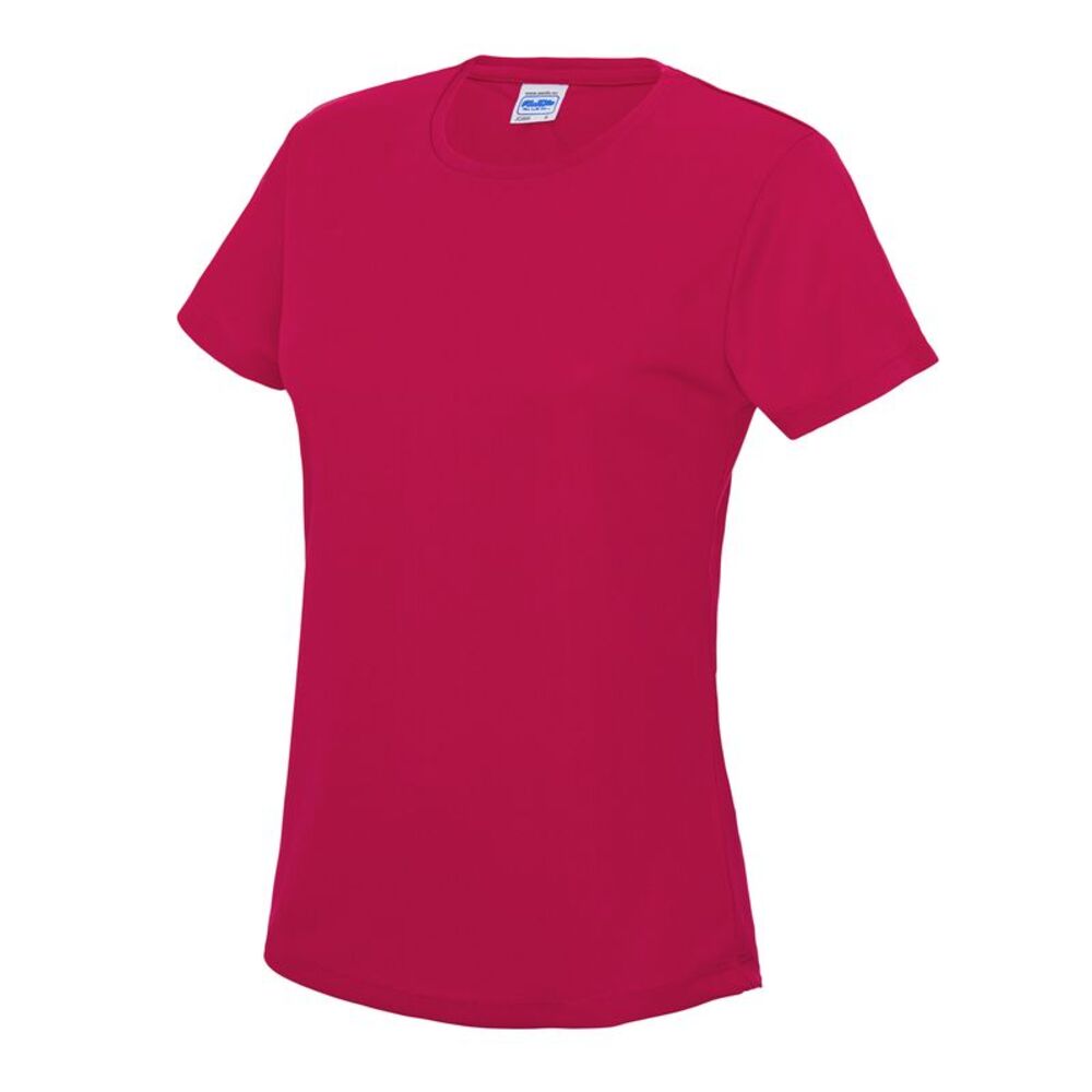 Just Cool Womens/Ladies Sports Plain T-Shirt / Hot Pink